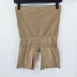 Spanx assets shapewear shorts belly support 1x tan brown